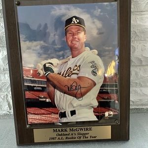 Mark McGuire Oakland A’s Autograph plaque